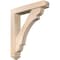 Ekena Millwork Olympic Arts and Crafts Smooth Bracket w/ Offset Brace, Douglas Fir, 5 1/2"W x 28"D x 32"H BKT0604X28X32OLY03SDF - alternate 1